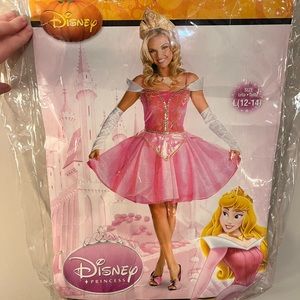 Disney Princess Aurora Sleeping Beauty Prestige Adult Costume - w/Gloves + Tiara